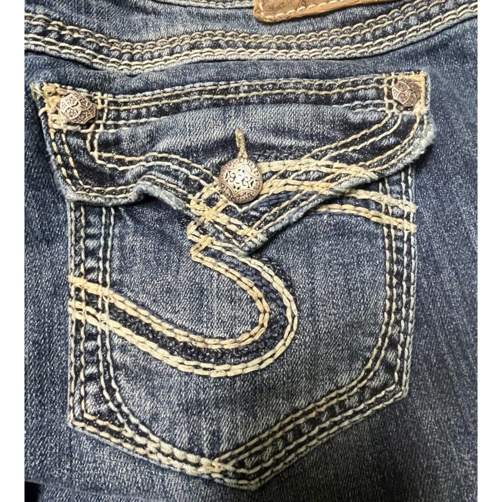 Silver Suki Surplus Women's Jeans Sz W27/L34 Back Flap Pockets Thick‎ Thr… - Picture 4 of 12